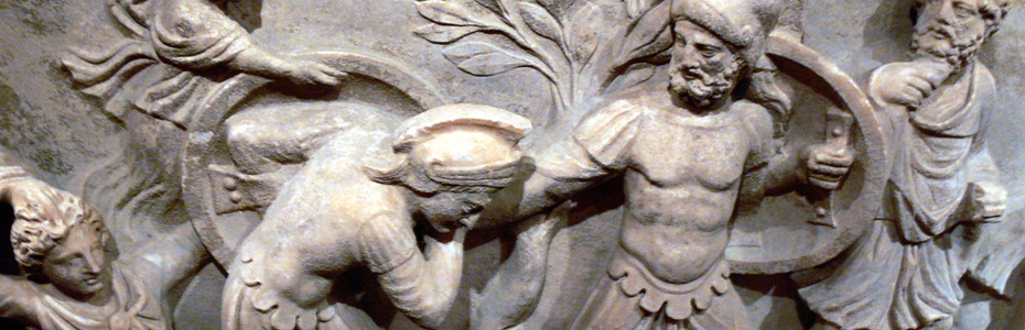 Detail on Aphrodite sarcophagus, Antalya Museum